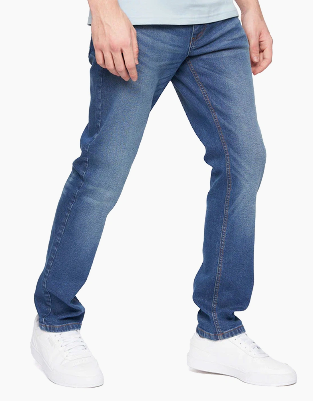 Crosshatch Svelte Jeans Mens (Slim Fit) Stone Wash