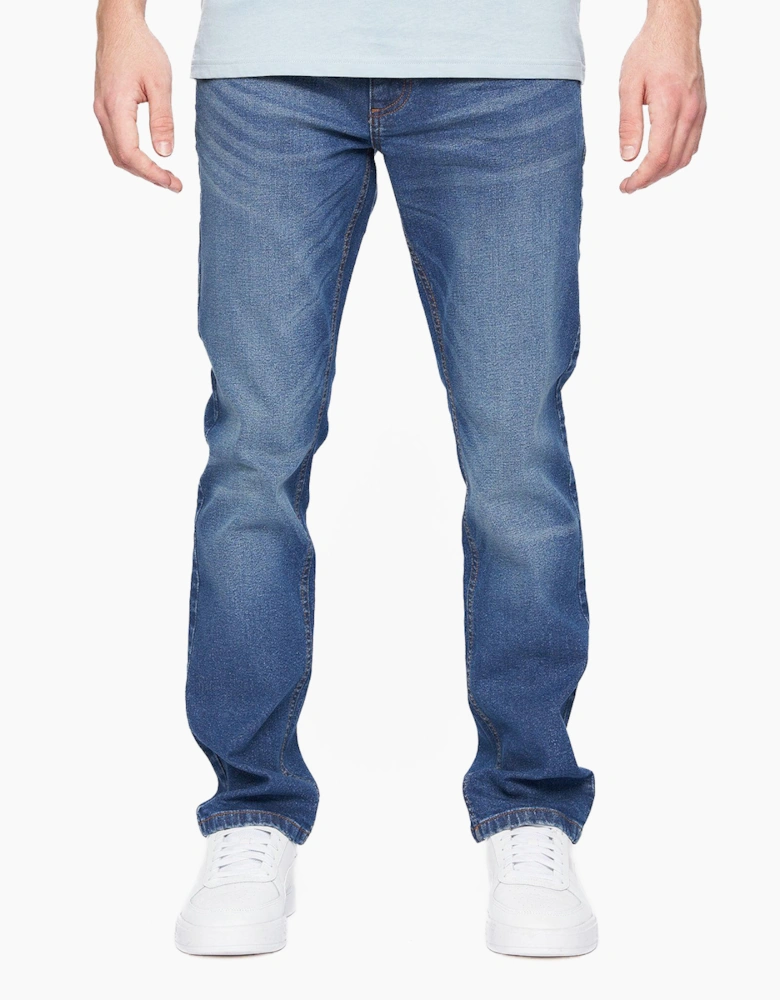 Crosshatch Svelte Jeans Mens (Slim Fit) Stone Wash