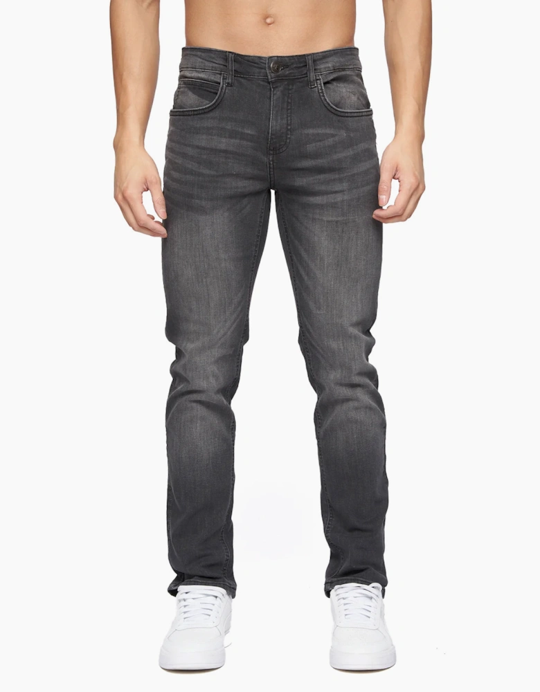 Crosshatch Svelte Jeans Mens (Slim Fit) Grey Wash