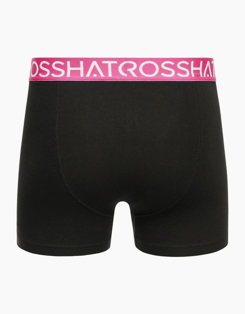 Crosshatch Trioglow Mens Boxer Shorts 3pk Black / Multicoloured