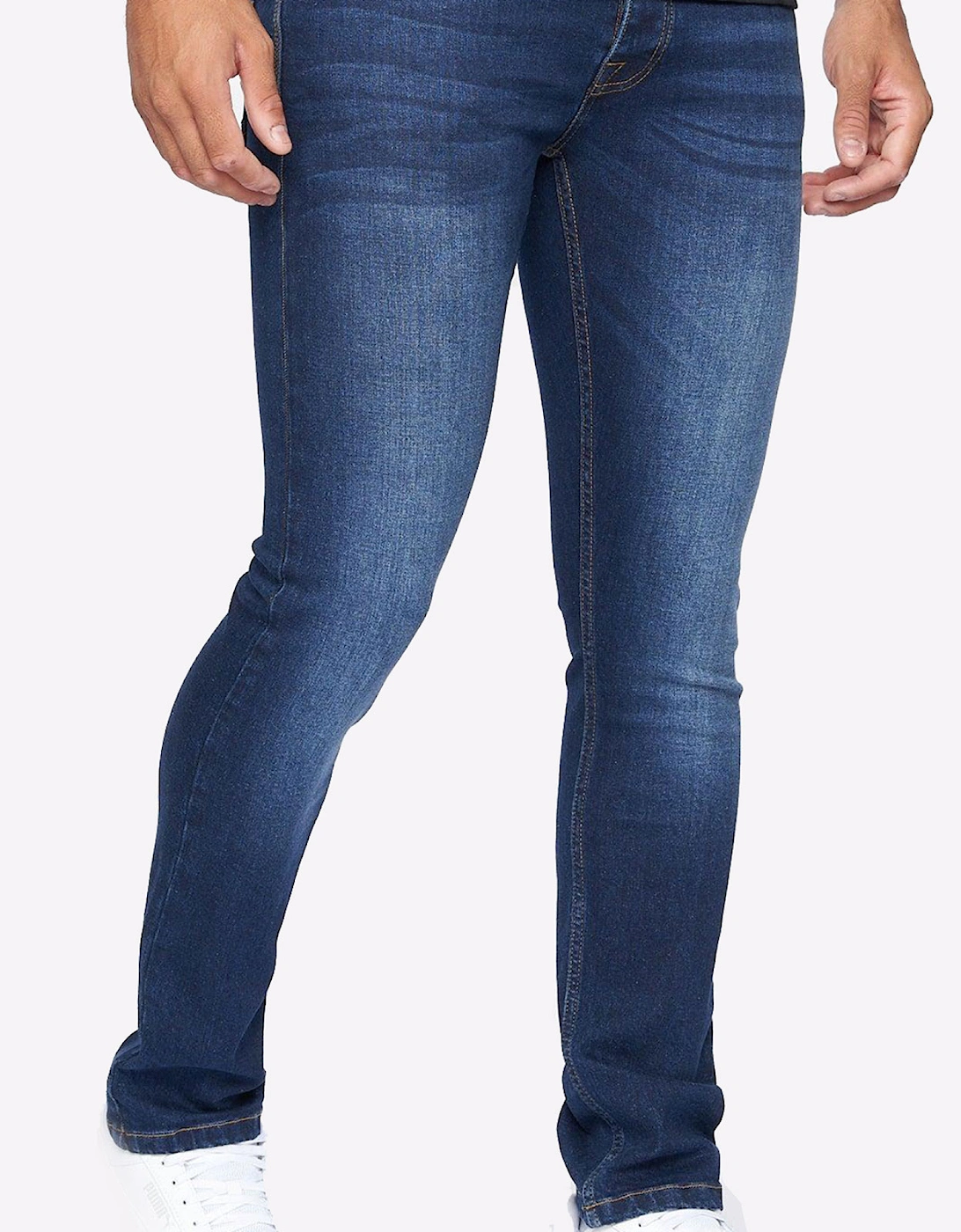 Crosshatch Buraca Slim Fit Jeans Mens Dark Wash
