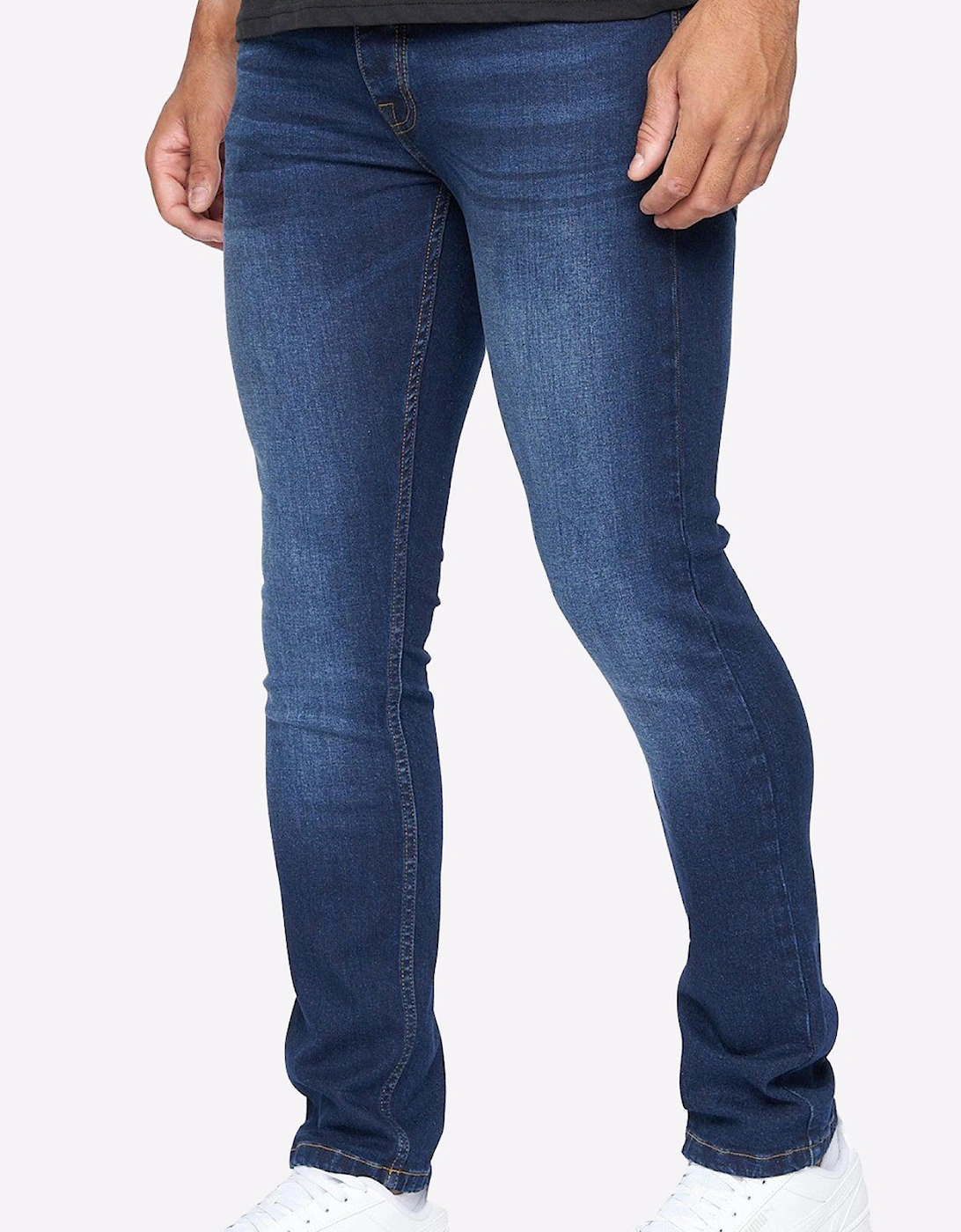 Crosshatch Buraca Slim Fit Jeans Mens Dark Wash