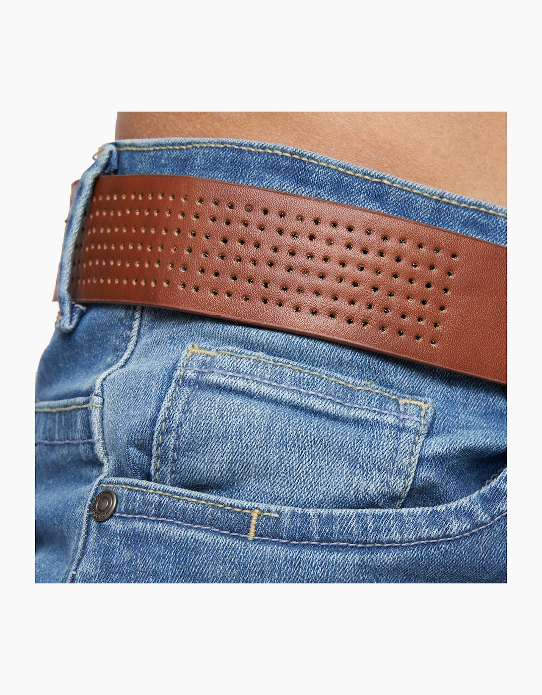 Crosshatch Farrowed Jeans Mens Stone Wash