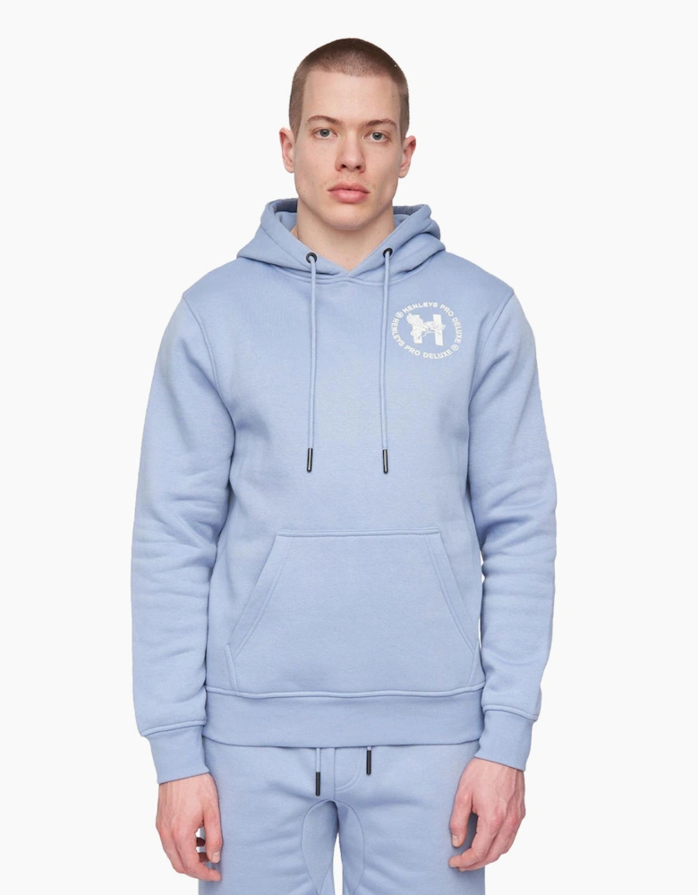 Henleys Metafone Hoodie Mens Steel Blue