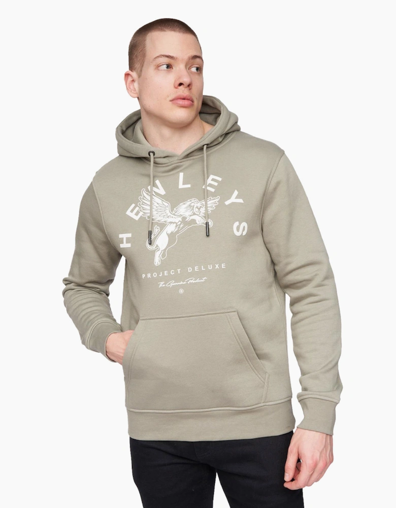 Henleys Colhen Hoodie Mens Dusty Olive