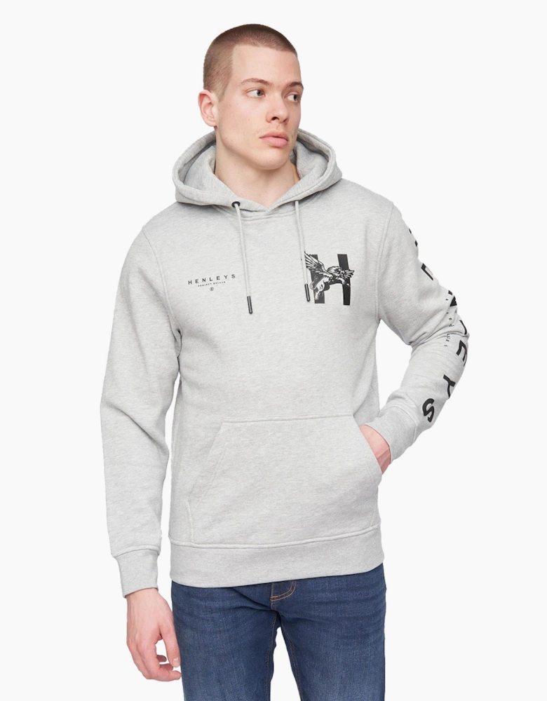 Henleys Kilhen Hoodie Mens Grey Marl