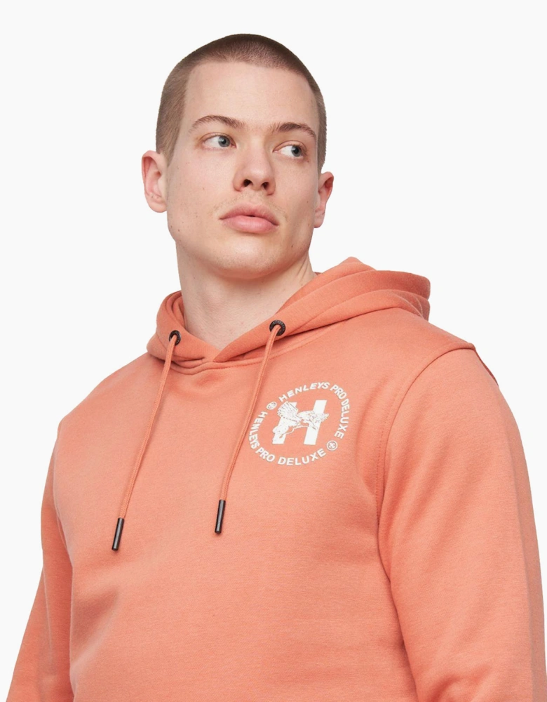 Henleys Metafone Hoodie Mens Brick Red