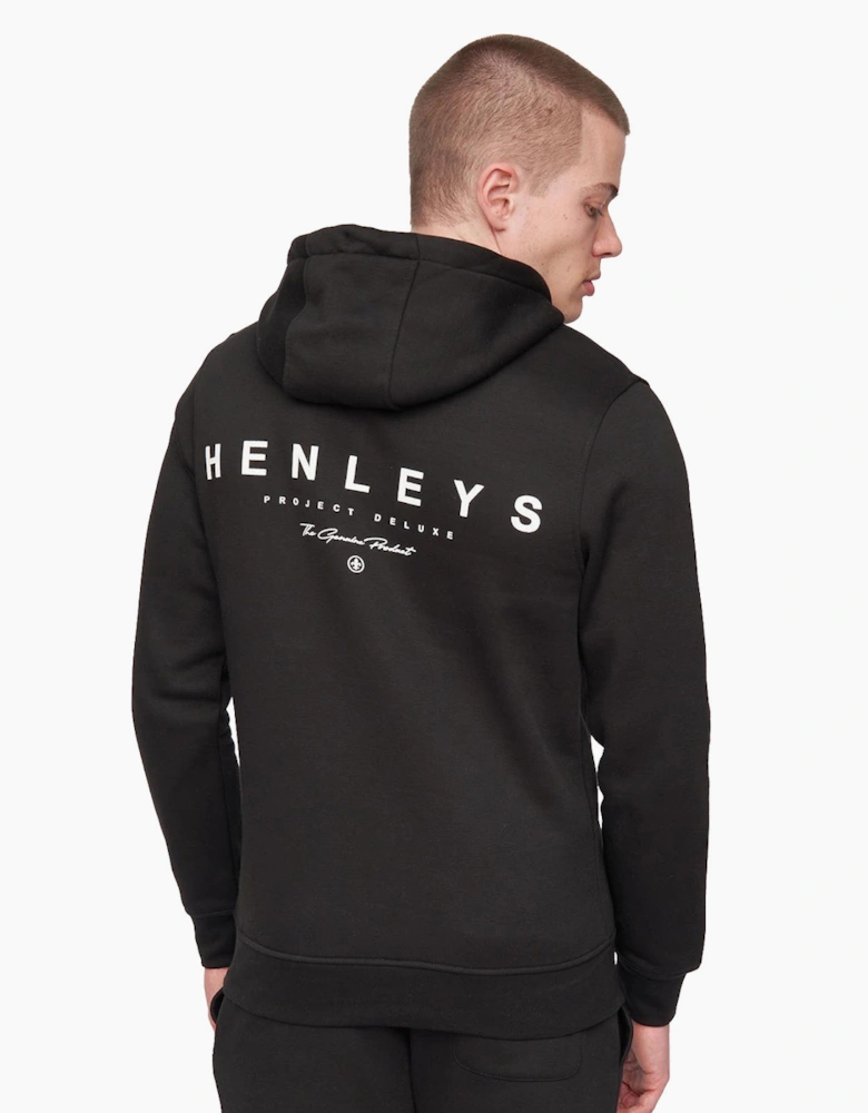 Henleys Metafone Hoodie Mens Black