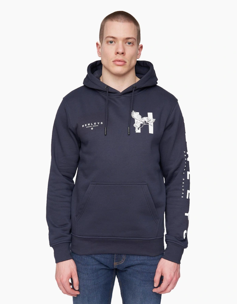 Henleys Kilhen Hoodie Mens Navy