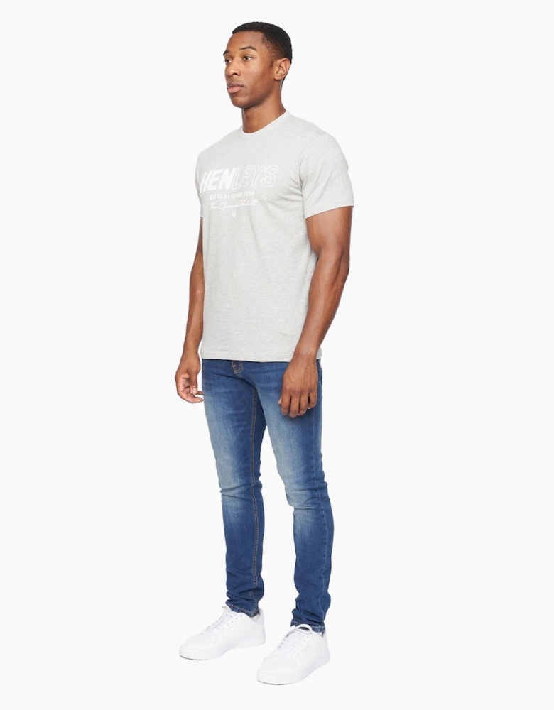 Henleys Melvern T-Shirt Mens Grey Marl