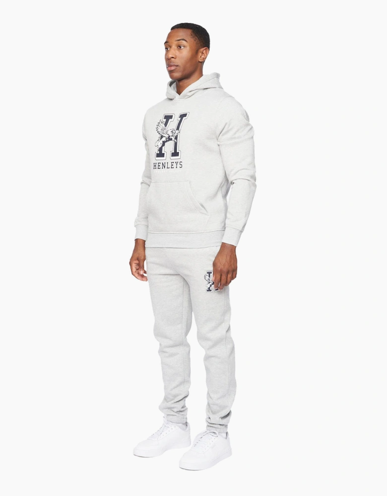 Henleys Belton Hoodie Mens Grey Marl