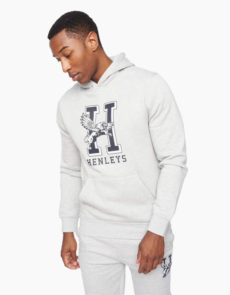 Henleys Belton Hoodie Mens Grey Marl