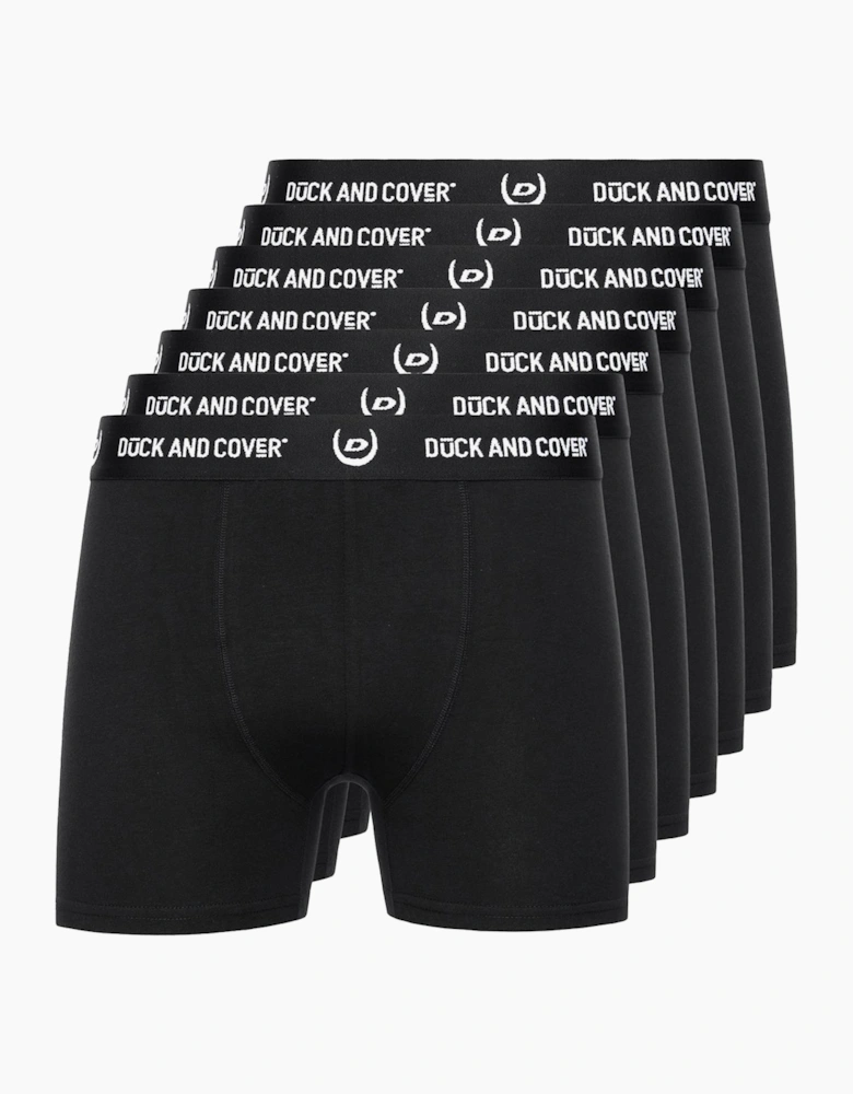 Duck And Cover Anvilli 7pk Boxer Shorts Mens Black