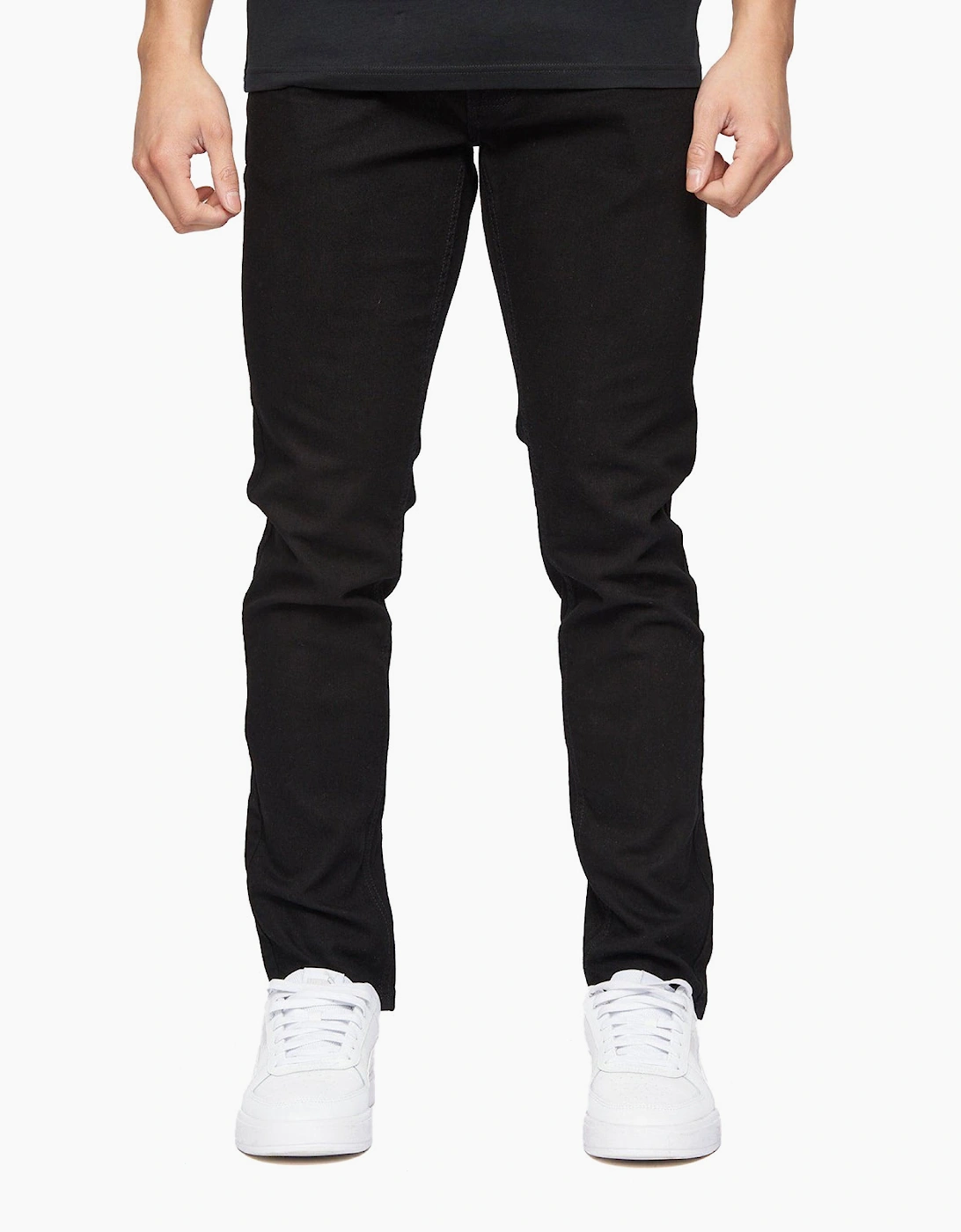Crosshatch Buraca Slim Fit Jeans Mens Black