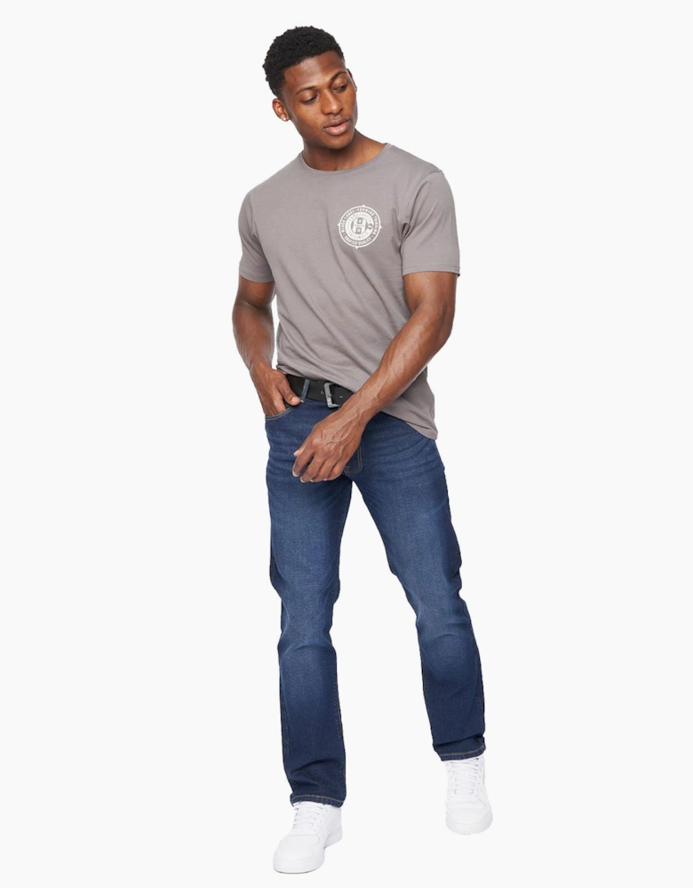 Crosshatch Cadman Straight Fit Jeans Mens Dark Wash