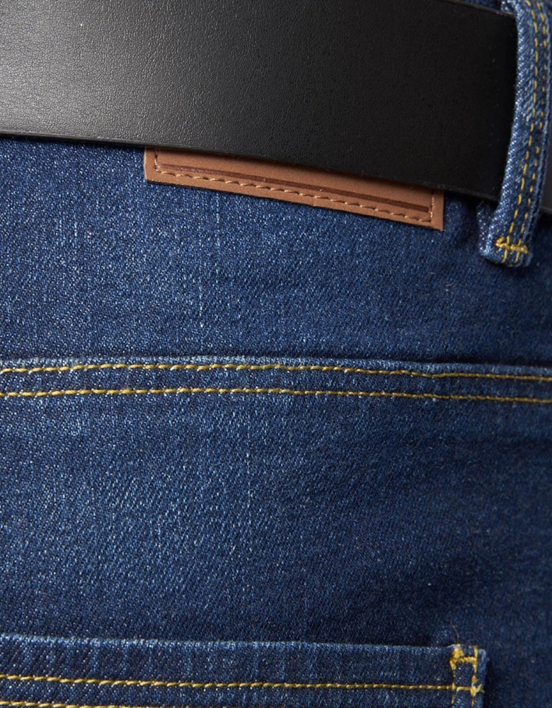 Crosshatch Cadman Straight Fit Jeans Mens Dark Wash