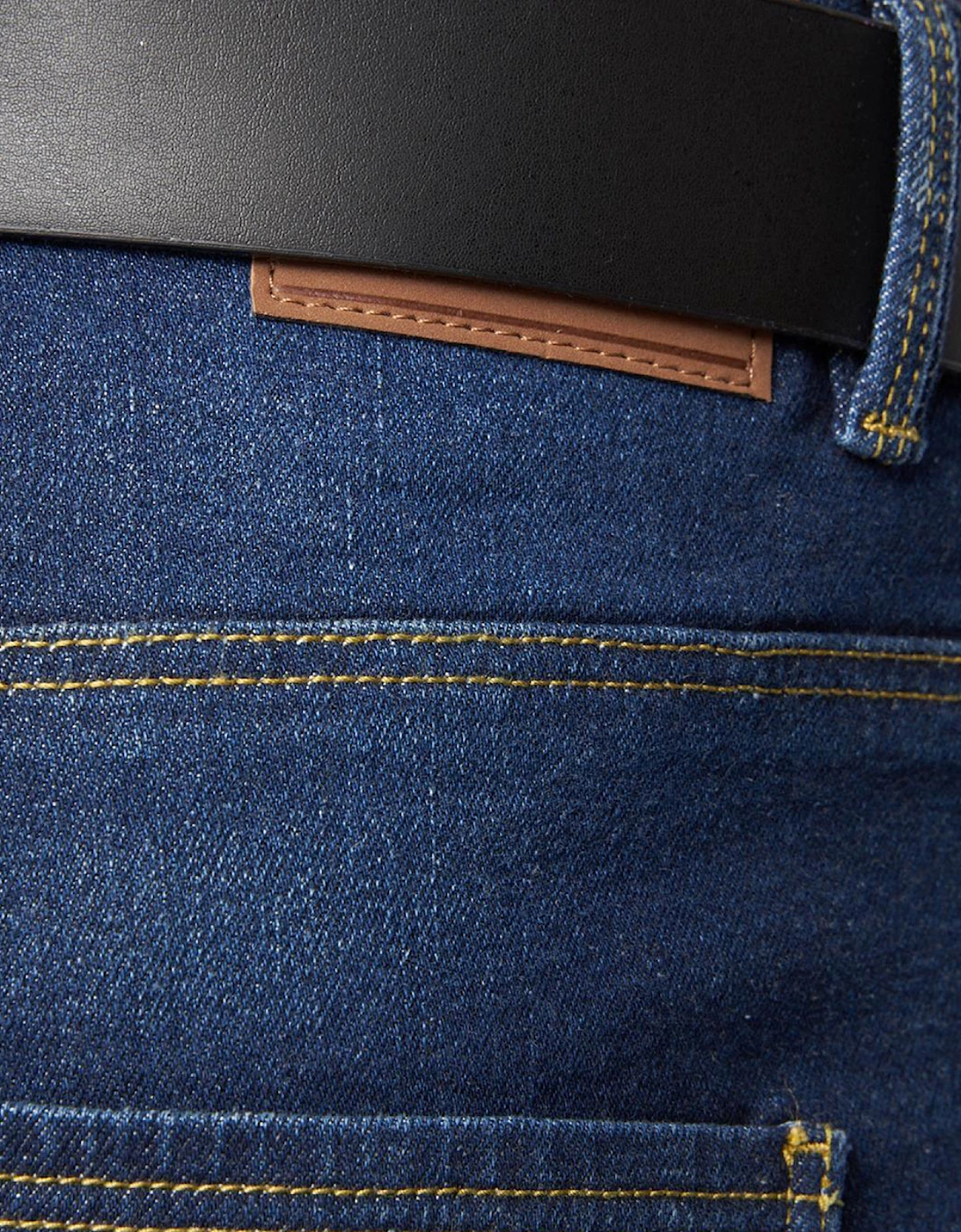 Crosshatch Cadman Straight Fit Jeans Mens Dark Wash