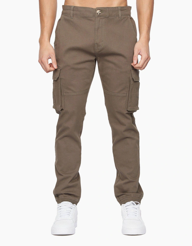 Crosshatch Frentons Cargo Pants Mens Khaki