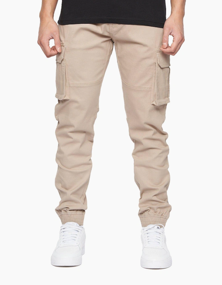 Crosshatch Frentons Cargo Pants Mens Stone