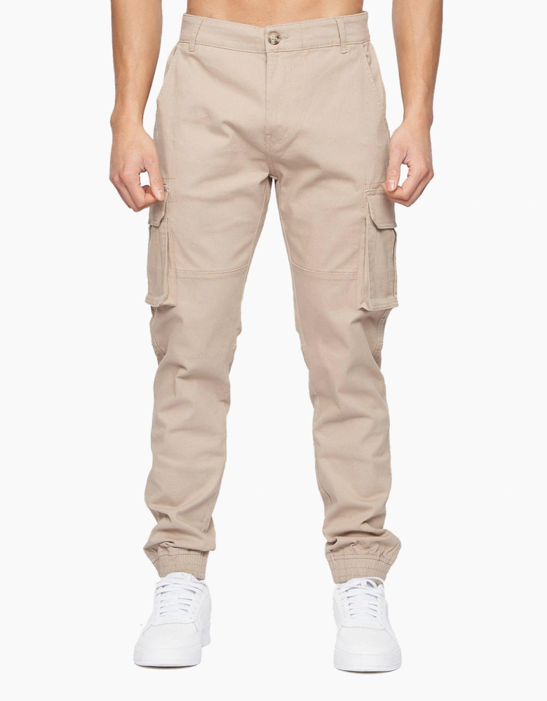 Crosshatch Frentons Cargo Pants Mens Stone
