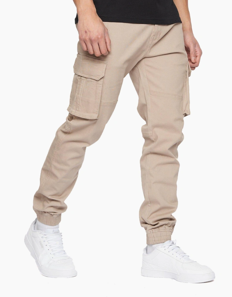 Crosshatch Frentons Cargo Pants Mens Stone