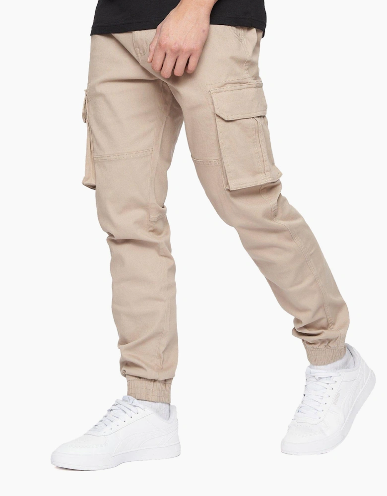 Crosshatch Frentons Cargo Pants Mens Stone