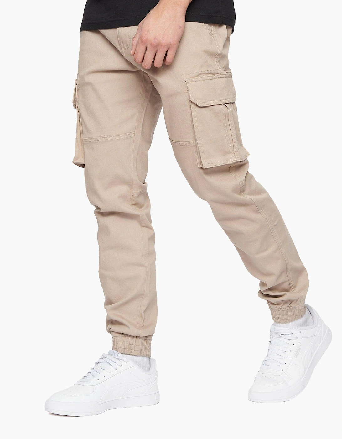 Crosshatch Frentons Cargo Pants Mens Stone