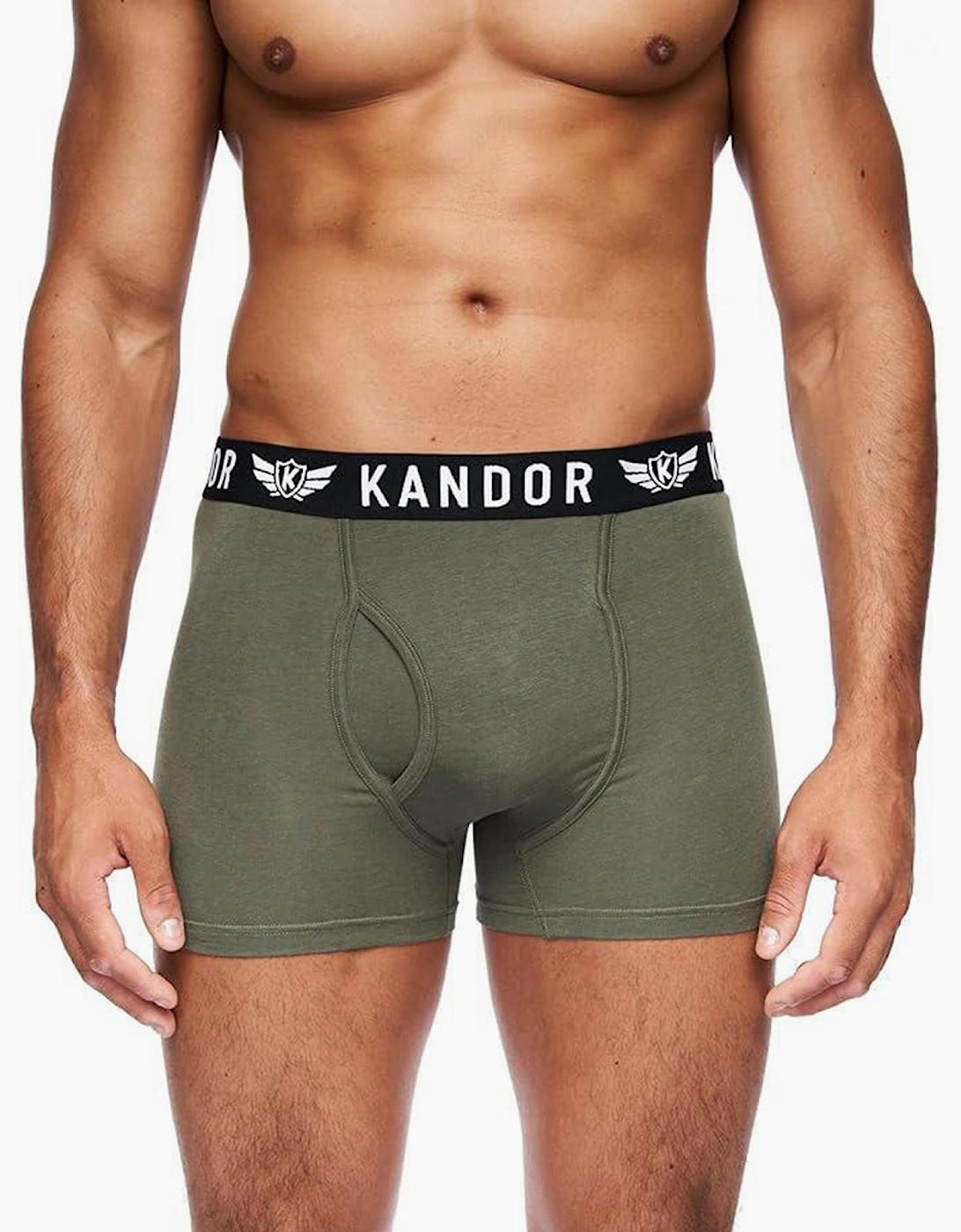 Kandor Bambers 7pk Boxer Shorts Mens Orange / Assorted