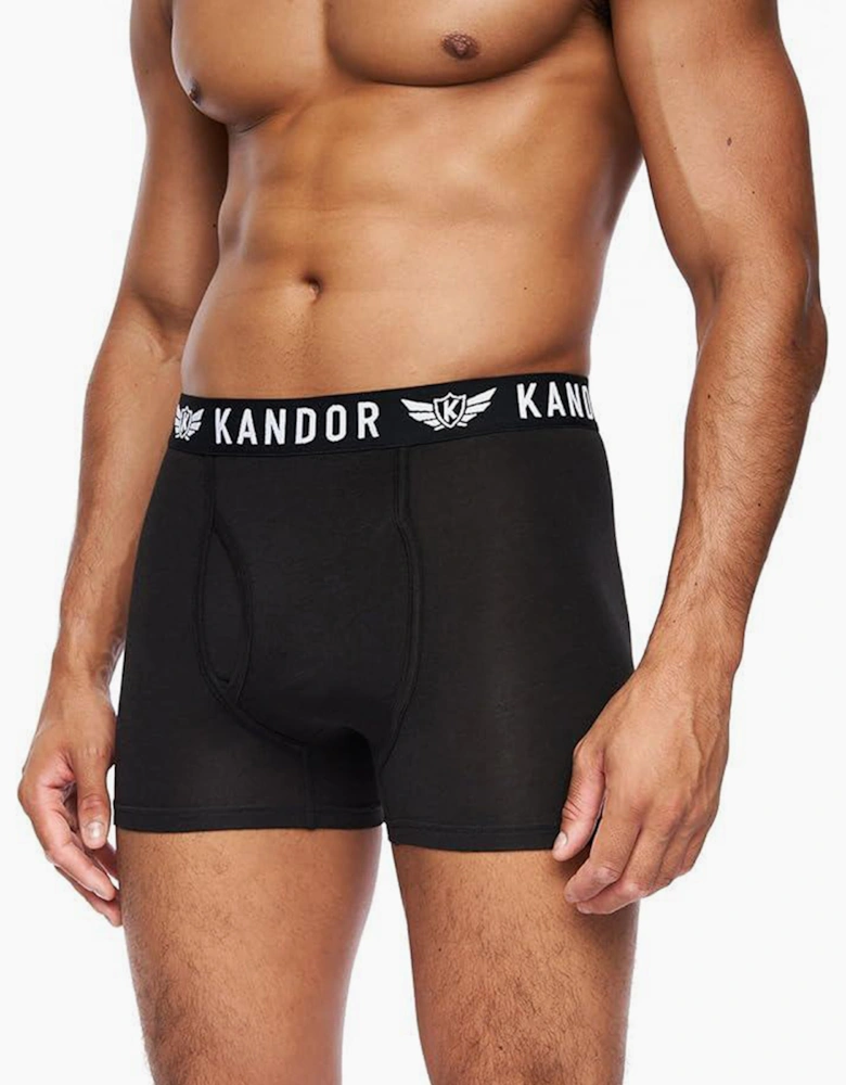 Kandor Bambers 7pk Boxer Shorts Mens Orange / Assorted