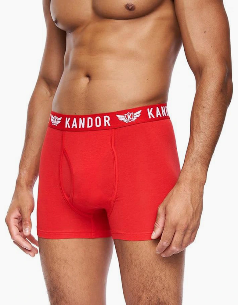 Kandor Bambers 7pk Boxer Shorts Mens Blue / Red / Multicolour