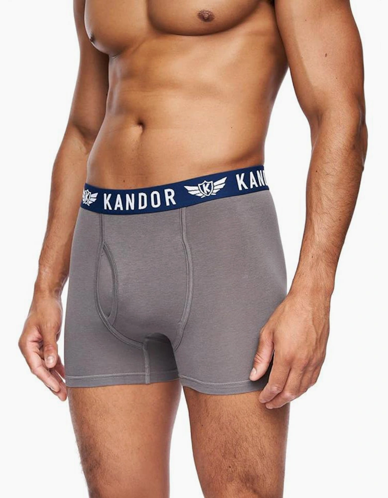Kandor Bambers 7pk Boxer Shorts Mens Blue / Red / Multicolour