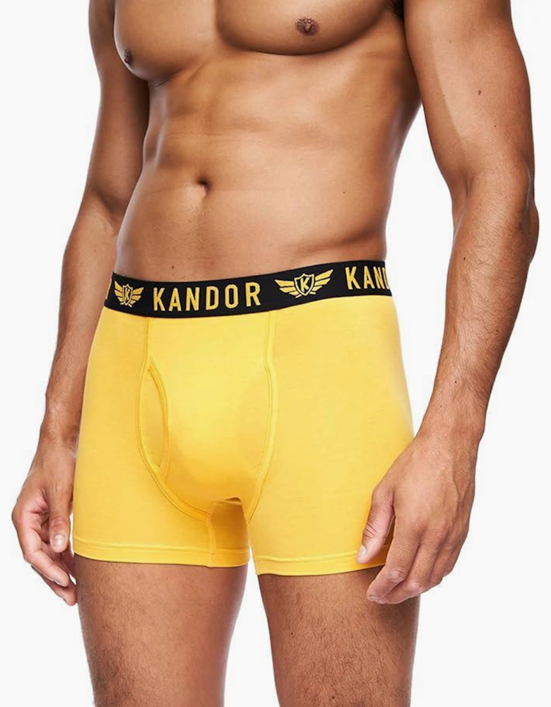 Kandor Bambers 7pk Boxer Shorts Mens Yellow / Assorted