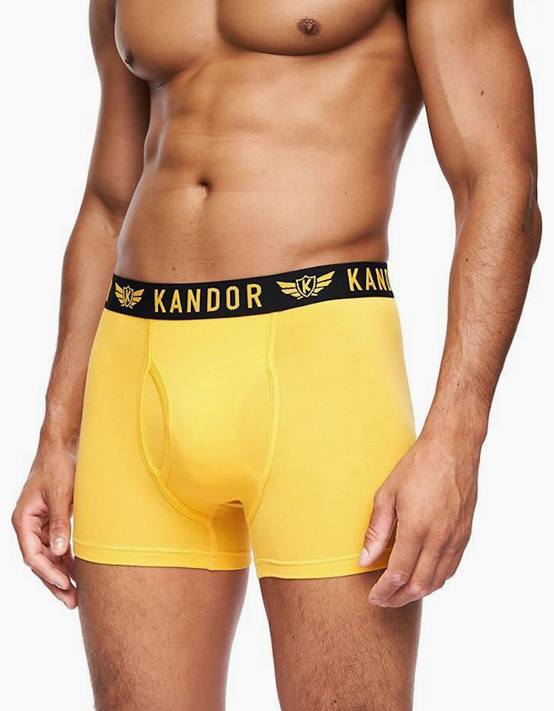 Kandor Bambers 7pk Boxer Shorts Mens Yellow / Assorted