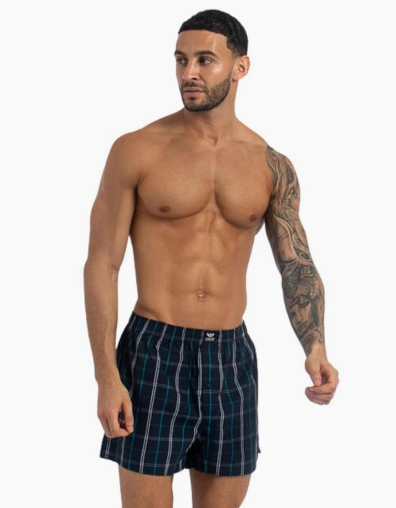 Kandor Daxhe 6pk Boxer Shorts Mens Blue Check