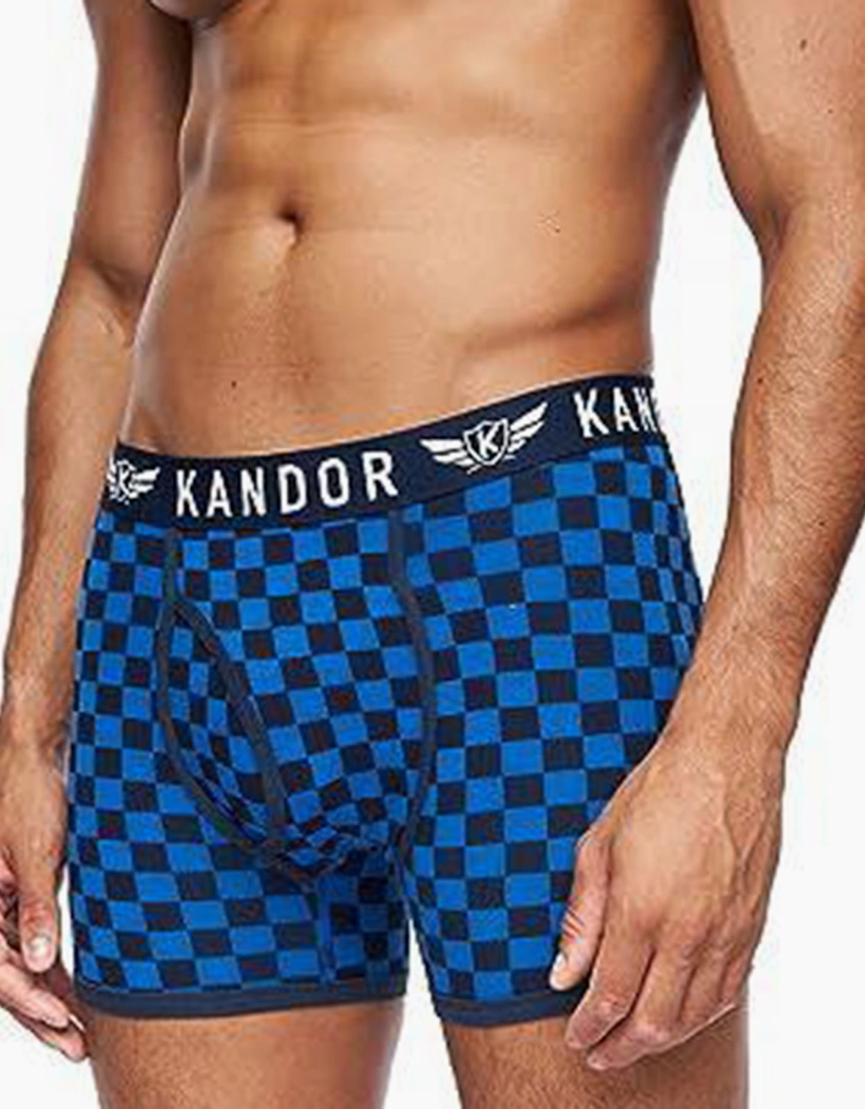 Kandor Jeckers 7pk Boxer Shorts Mens Blue / Navy