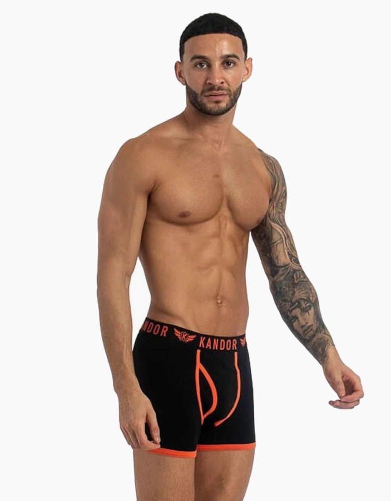 Kandor Florid 7pk Boxer Shorts Mens Yellow / Orange / Black