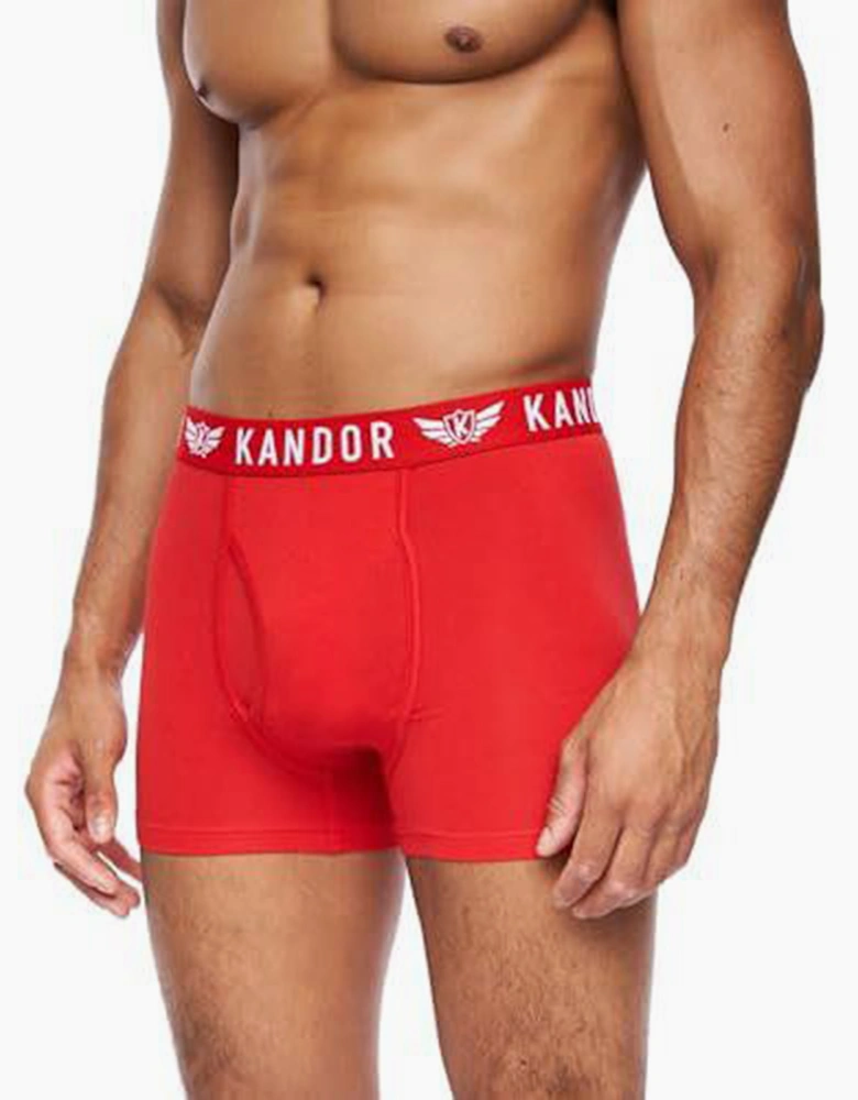 Kandor Bambers 5pk Boxer Shorts Mens Blue / Red / Assorted
