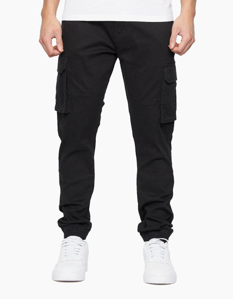Crosshatch Frentons Cargo Pants Mens Black