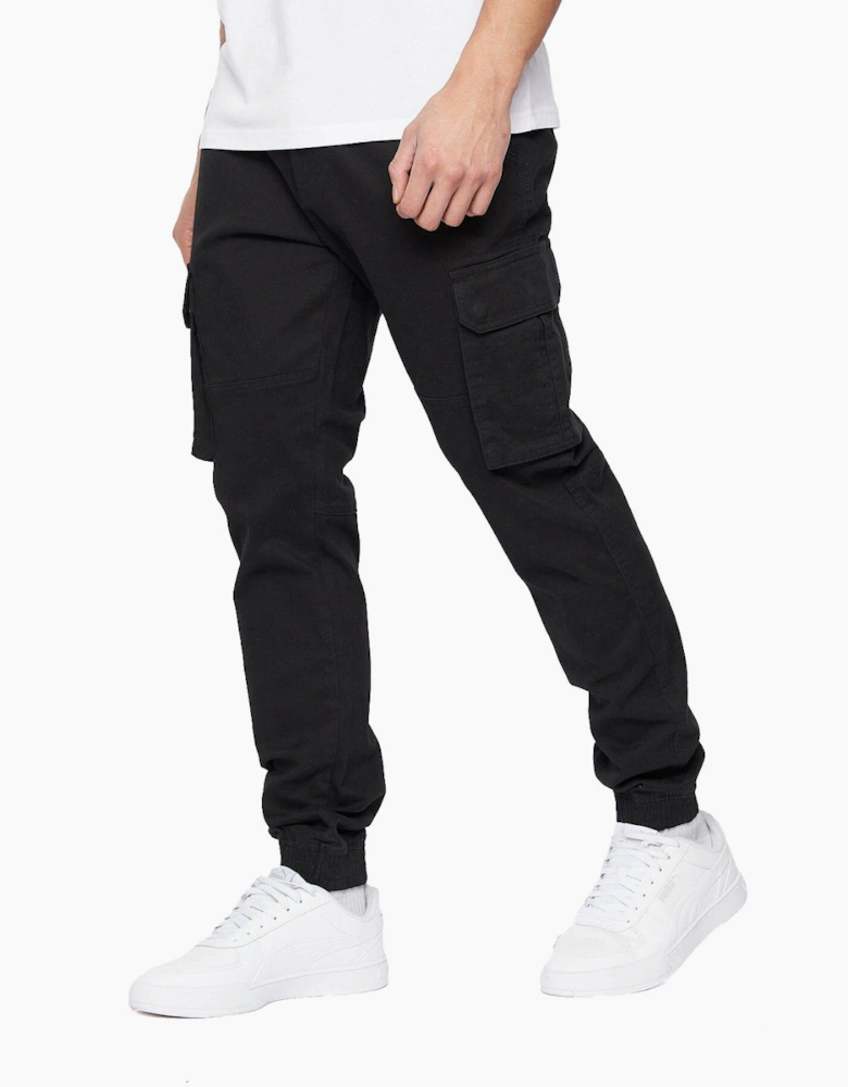 Crosshatch Frentons Cargo Pants Mens Black