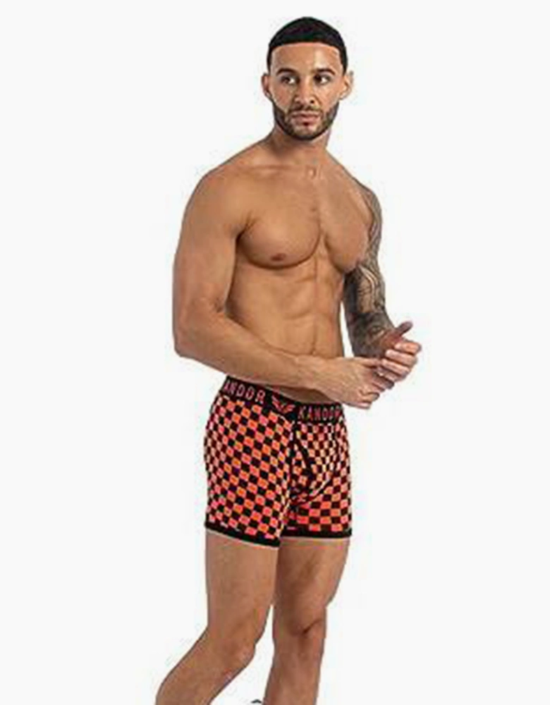 Kandor Jeckers 7pk Boxer Shorts Mens Orange / Black