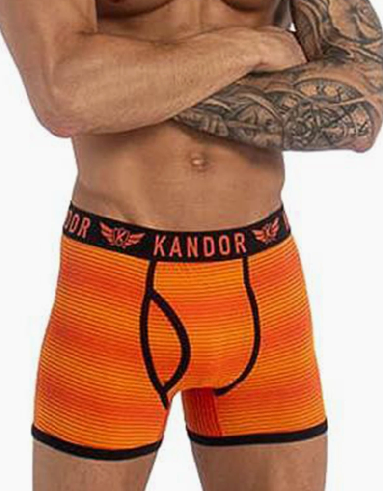Kandor Jeckers 7pk Boxer Shorts Mens Orange / Black