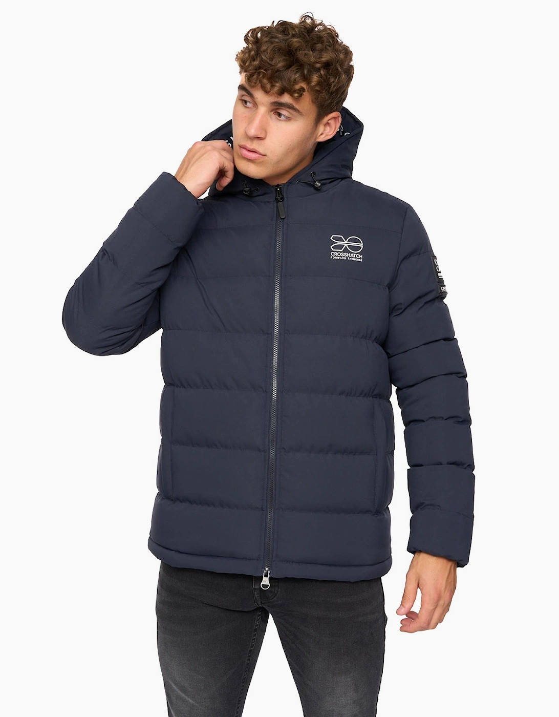 Crosshatch Pitsburg Jacket Mens Navy