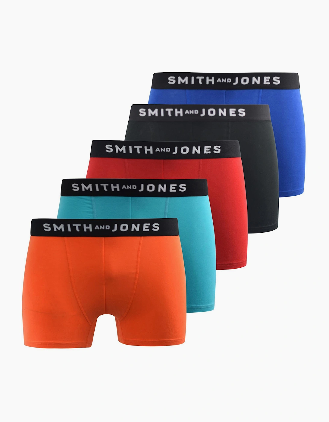 Smith & Jones Tovin 5pk Boxer Shorts Mens Assorted