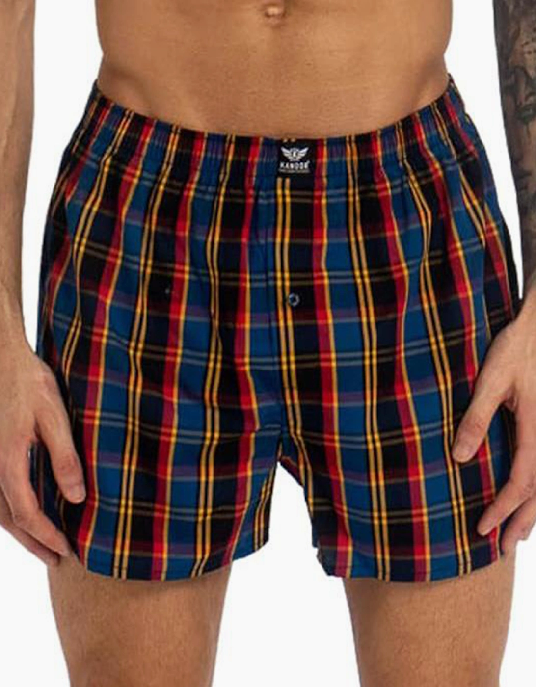 Kandor Hexster 6pk Boxer Shorts Mens Assorted Check