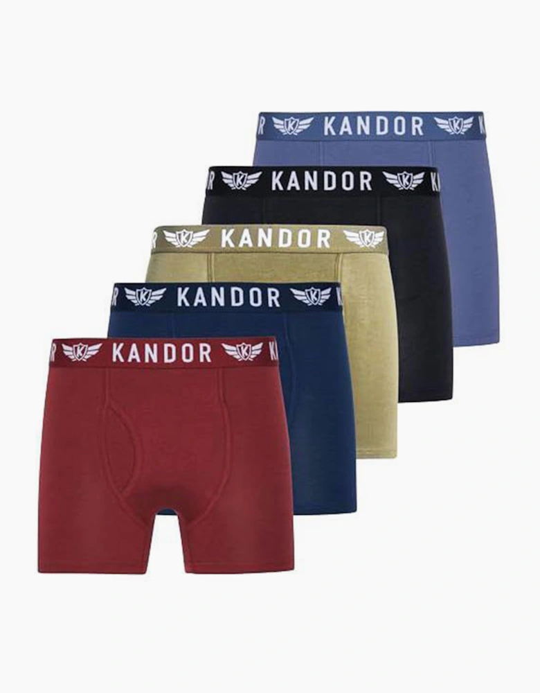 Kandor Quinfly 5pk Boxer Shorts Mens Assorted