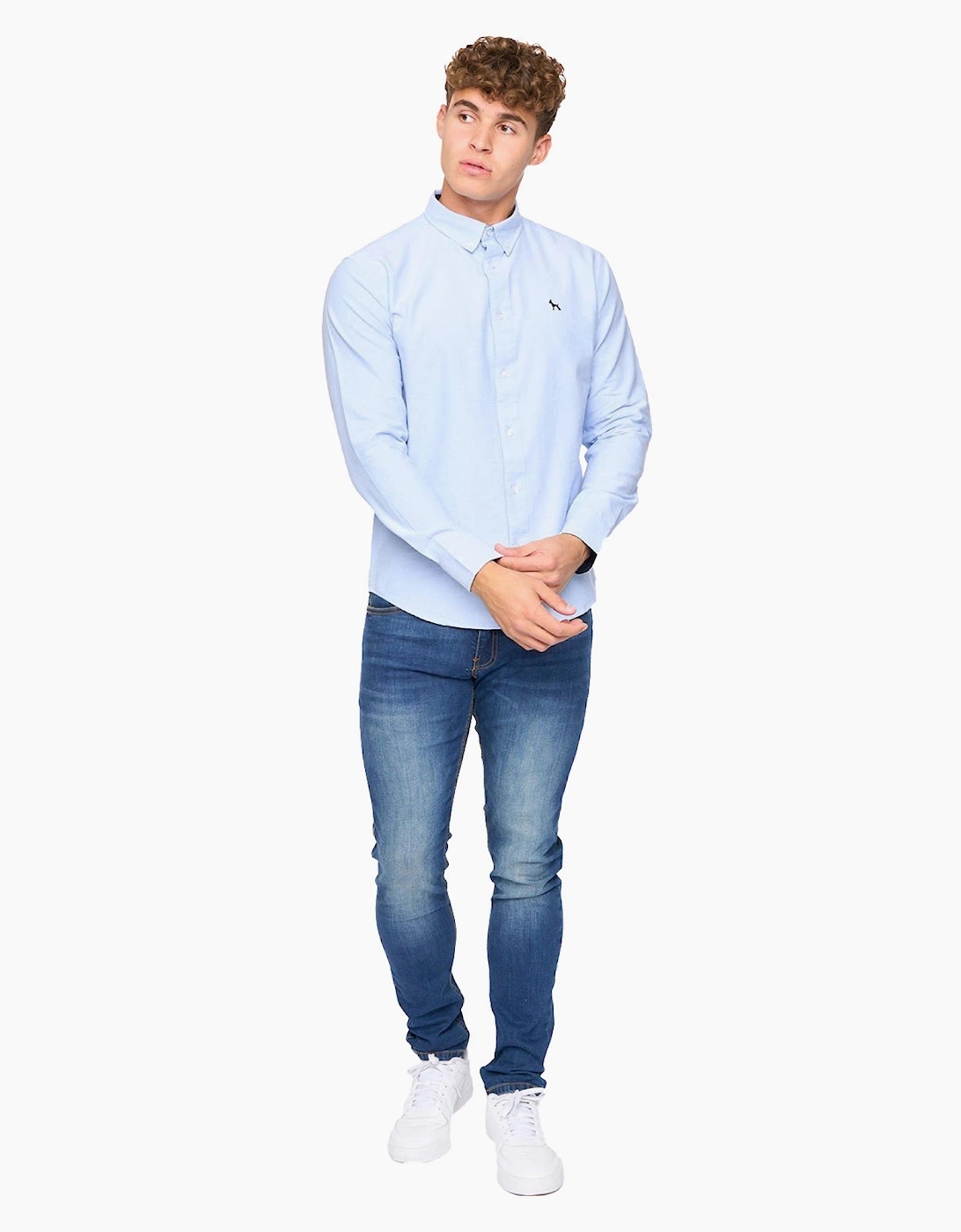 Bewley & Ritch Chatmen Slim Fit Shirt Mens Blue