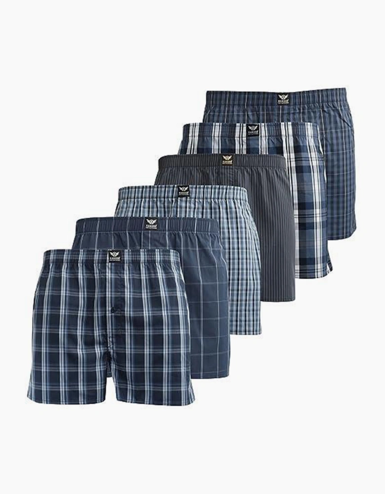 Kandor Nightling 6pk Boxer Shorts Mens Blue / Navy