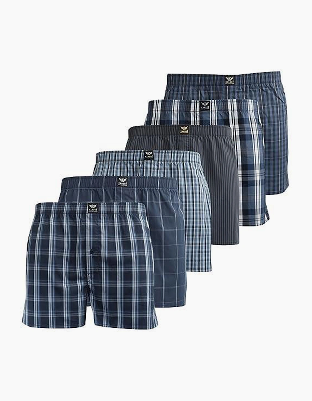 Kandor Nightling 6pk Boxer Shorts Mens Blue / Navy