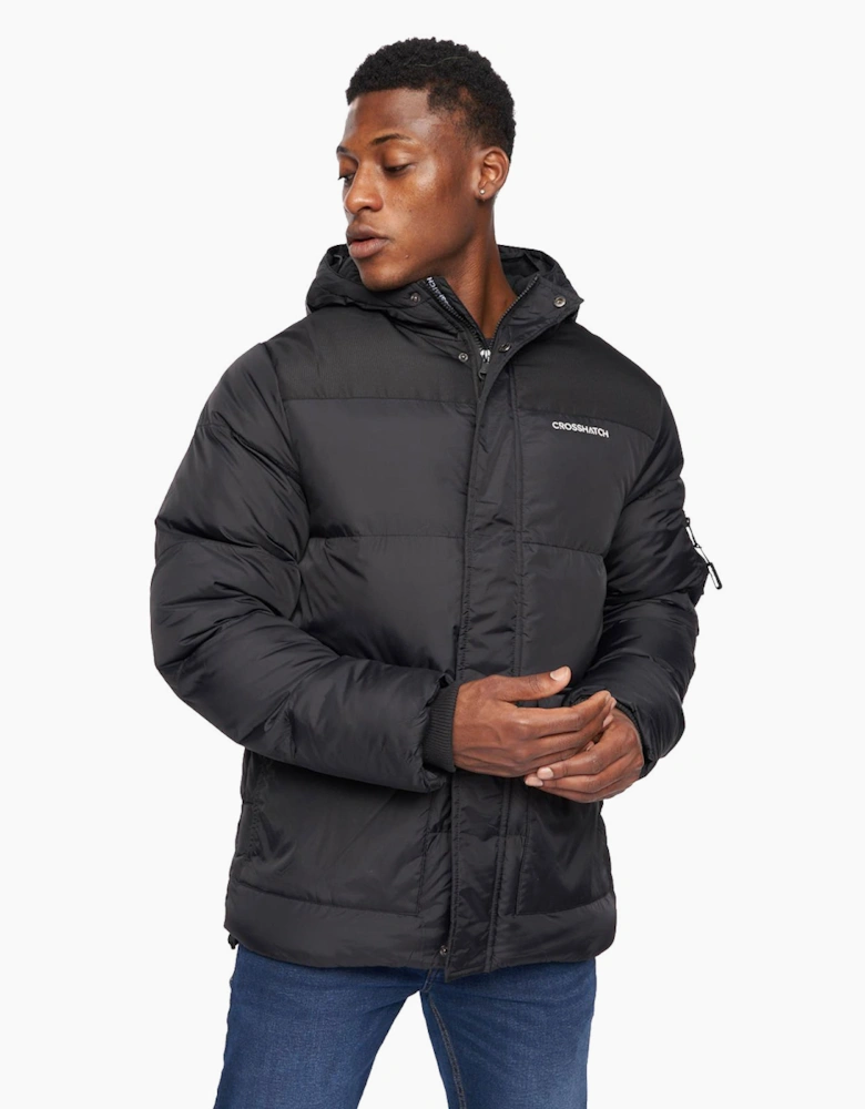 Crosshatch Bentlays Hooded Jacket Mens Black
