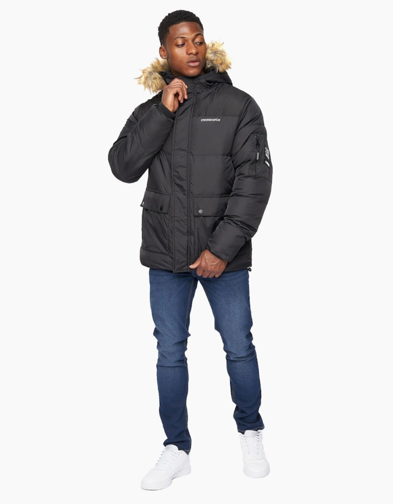 Crosshatch Bentlays Hooded Jacket Mens Black